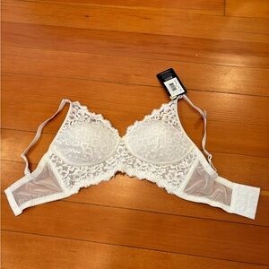 NWT Maidenform white convertible lace bra 34D
